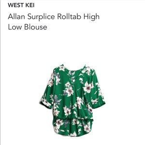 Stitch Fix West Kei Green Floral Blouse